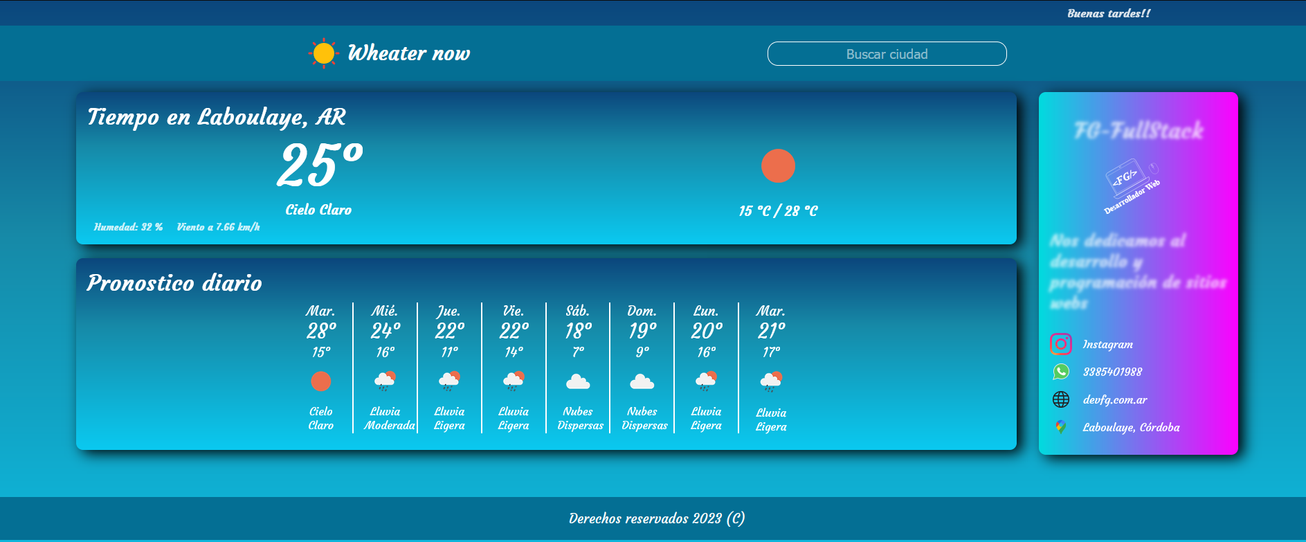 Imagen proyecto WebClima